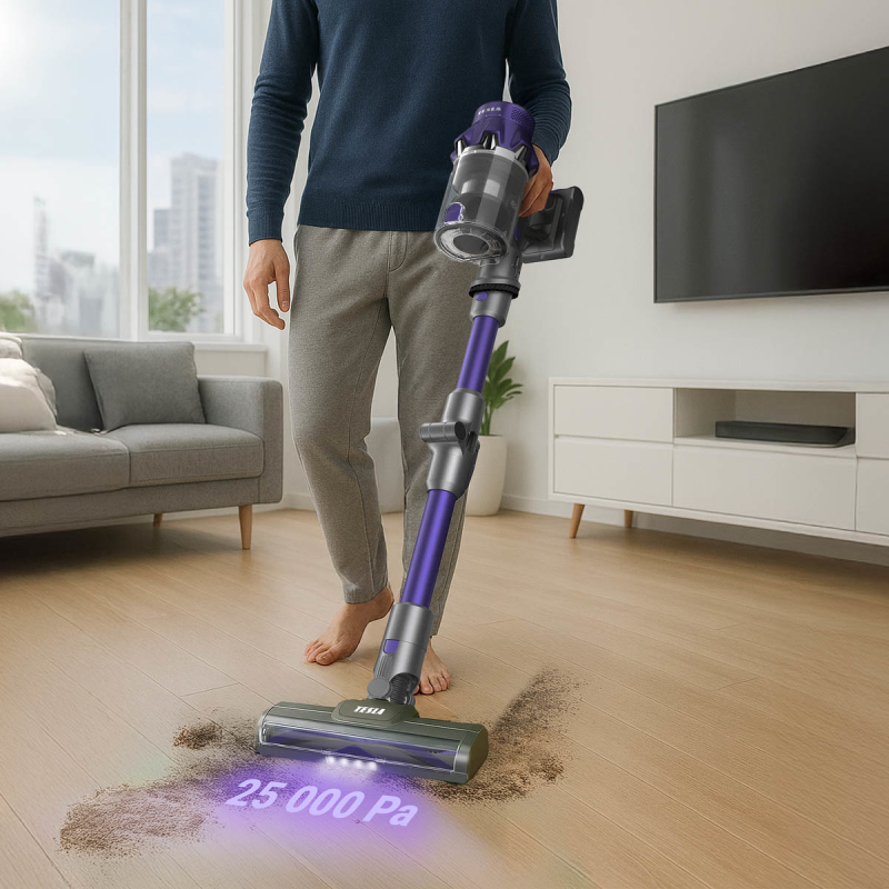 TESLA PureStar E50 PowerDock bezprzewodowy odkurzacz pionowy 2w1 z filtrem HEPA H13 i stacją dokującą