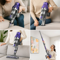 TESLA PureStar E50 PowerDock bezprzewodowy odkurzacz pionowy 2w1 z filtrem HEPA H13 i stacją dokującą