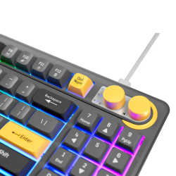 Rampage klawiatura gamingowa CYCLONE KNOB RGB 90%