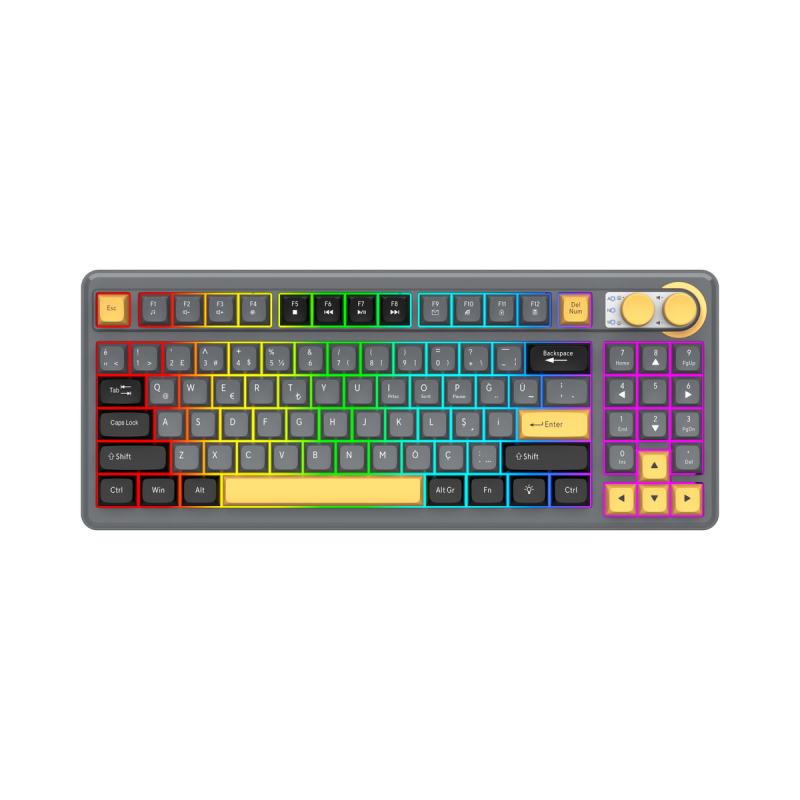 Rampage klawiatura gamingowa CYCLONE KNOB RGB 90%