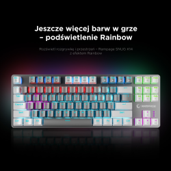 Rampage Klawiatura gamingowa mechaniczna Snug RGB KRGD Blue szaro-biała