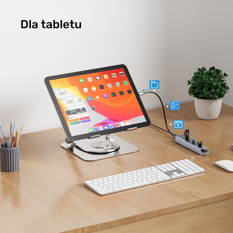 Unitek Aktywny Hub USB-C  3x USB-C 10Gbps  4x USB-A 5 Gbps z zasilaczem