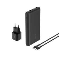 Belkin Zestaw podróżny - Powerbank 20 000 mAh + ładowarka 25 W + kabel USB-C 60 W + etui