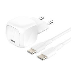 Belkin Ładowarka USB-C PD 3.1 20W, kompaktowa, kabel, biała