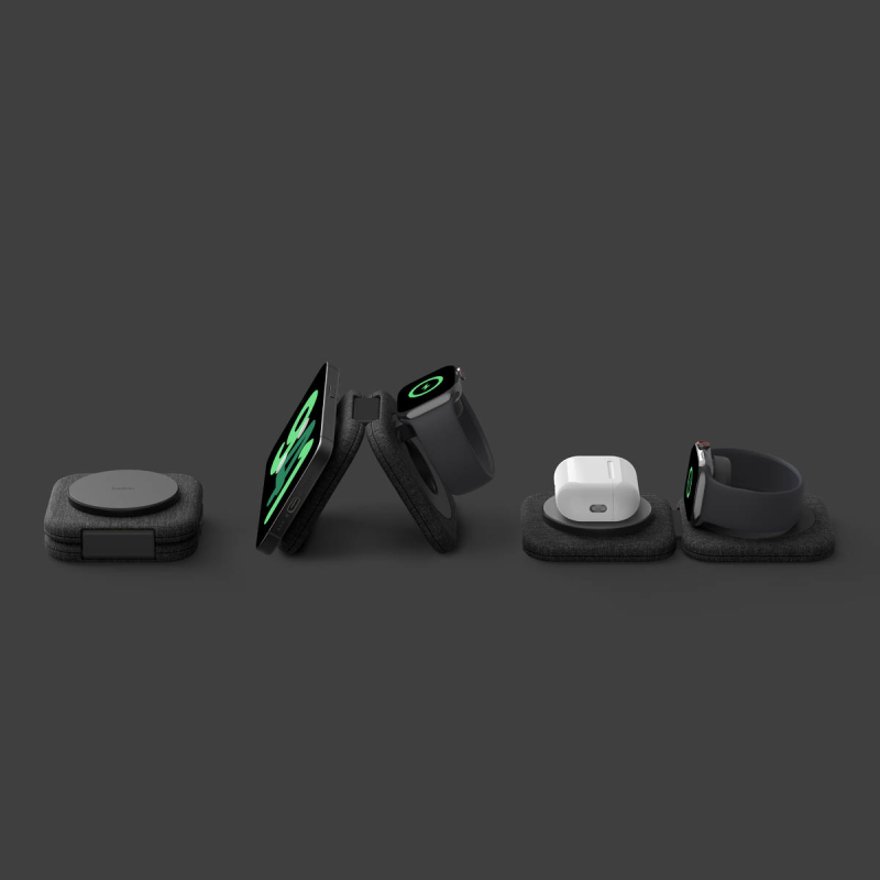 Belkin Ładowarka magnetyczna Qi2 15W, 2w1, składana, podróżna, Apple Watch