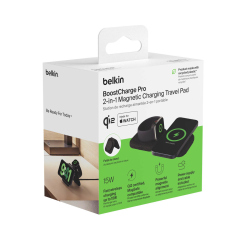Belkin Ładowarka magnetyczna Qi2 15W, 2w1, składana, podróżna, Apple Watch