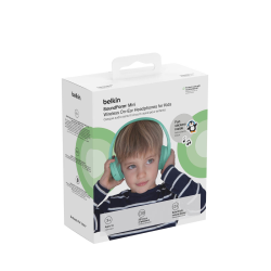 Belkin Słuchawki nauszne dla dzieci, bezprzewodowe, jasnozielone