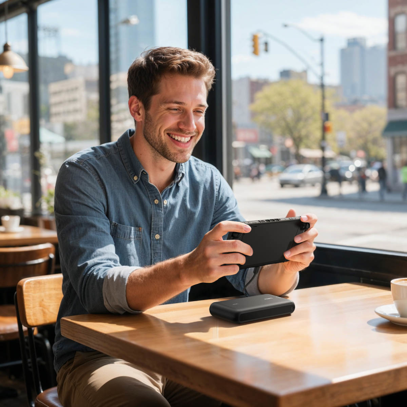 Belkin Powerbank 20 000 mAh do Nintendo Switch 2, 30W, wbudowany kabel USB-C, czarny