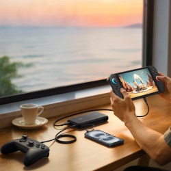 Belkin Powerbank 20 000 mAh do Nintendo Switch 2, 30W, wbudowany kabel USB-C, czarny