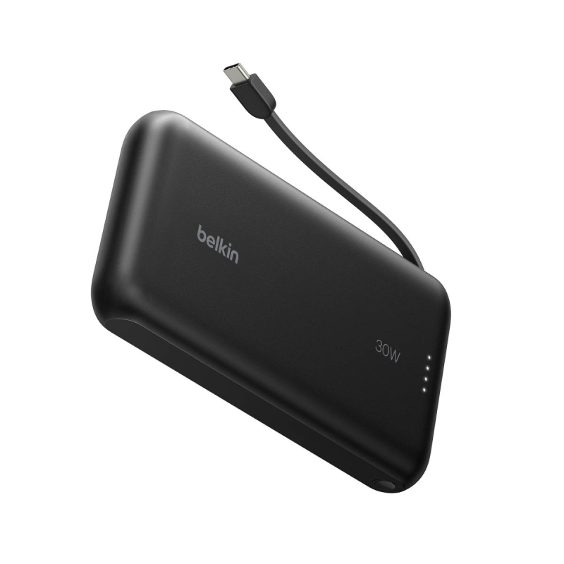 Belkin Powerbank 20 000 mAh do Nintendo Switch 2, 30W, wbudowany kabel USB-C, czarny