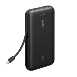Belkin Powerbank 20 000 mAh do Nintendo Switch 2, 30W, wbudowany kabel USB-C, czarny