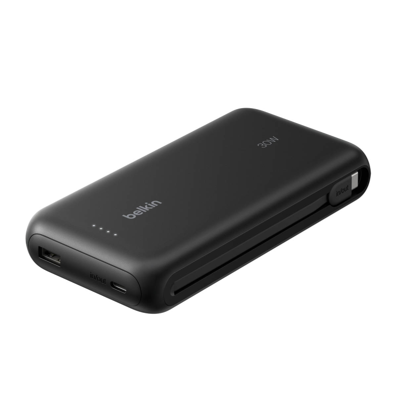 Belkin Powerbank 20 000 mAh do Nintendo Switch 2, 30W, wbudowany kabel USB-C, czarny