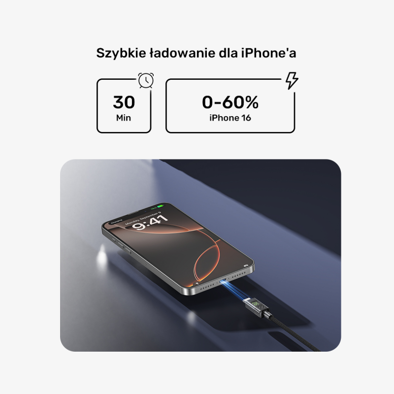 Unitek Przewód USB-C PD 60W 480Mbps z wyświetlaczem 1m z oplotem czarny