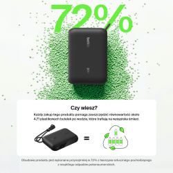 Belkin Powerbank 10 000 mAh, 2x USB-C 20W, czarny