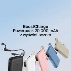 Belkin Powerbank 20 000 mAh, 2x USB-C 20W, USB-A, czarny | PartsPC.pl