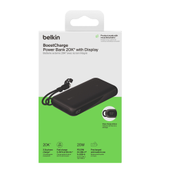 Belkin Powerbank 20 000 mAh, 2x USB-C 20W, USB-A, czarny | PartsPC.pl