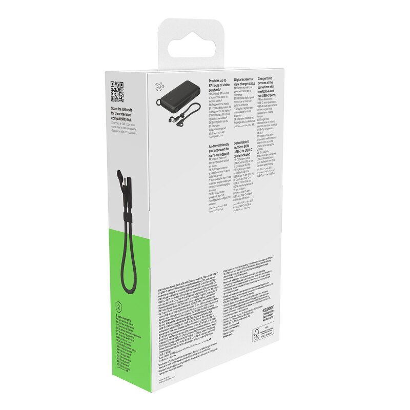Belkin Powerbank 20 000 mAh, 2x USB-C 20W, USB-A, czarny | PartsPC.pl