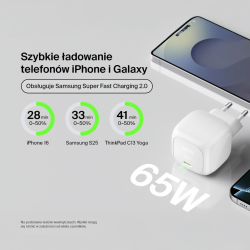 Belkin Ładowarka USB-C 65W, Compact, biała