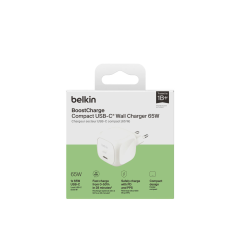 Belkin Ładowarka USB-C 65W, Compact, biała