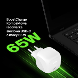 Belkin Ładowarka USB-C 65W, Compact, biała