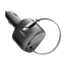 Belkin BoostCharge Ładowarka samochodowa 75W z wysuwanym... | PartsPC.pl