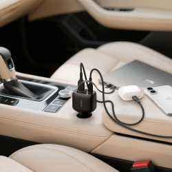 Belkin BoostCharge Ładowarka samochodowa 75W z wysuwanym... | PartsPC.pl