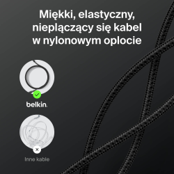 Belkin Kabel USB-C na USB-C 240W, BoostCharge Pro, 2m, biały