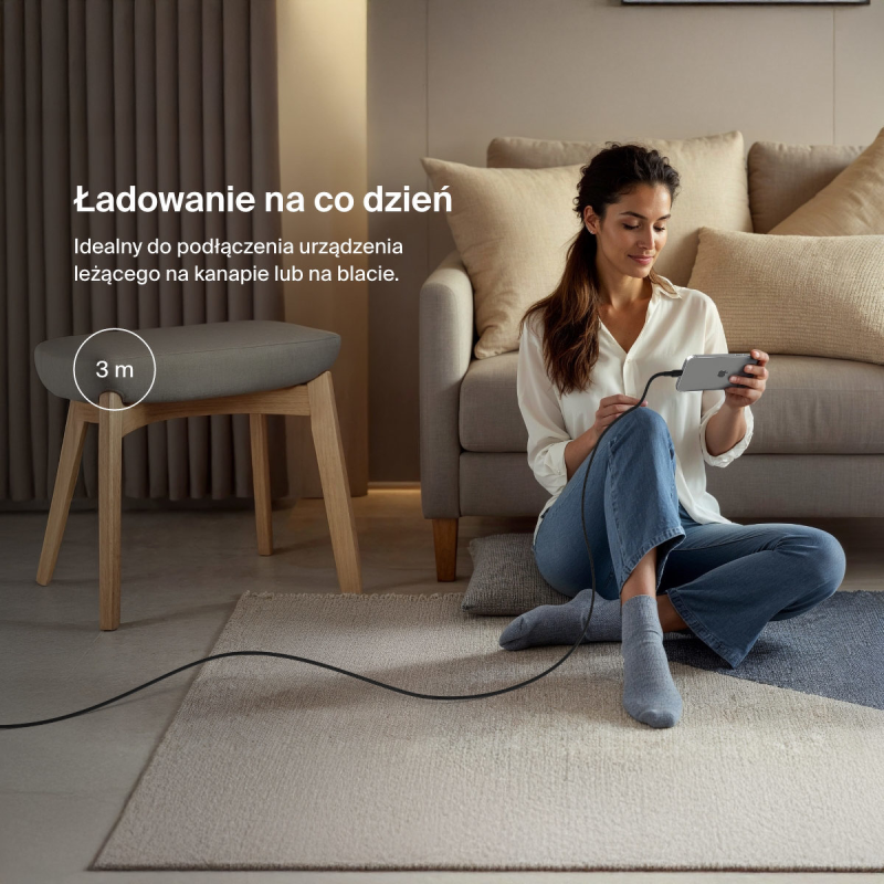 Belkin Kabel USB-C na USB-C 240W, BoostCharge Pro, 3m, czarny