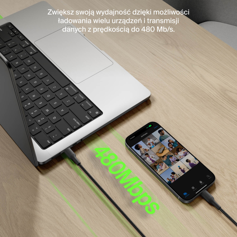 Belkin Kabel USB-C na USB-C 240W, BoostCharge Pro, 3m, czarny