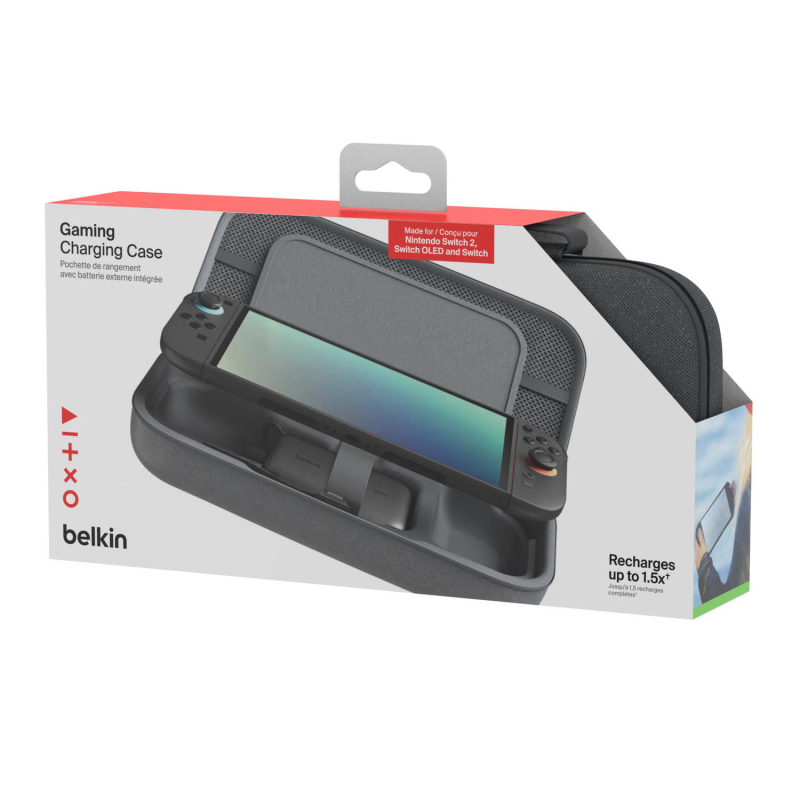 Belkin Etui ładujące na Nintendo Switch 2, powerbank 10 000 mAh, 2x USB-C 20W, czarne
