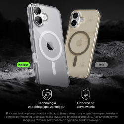 Belkin Etui na iPhone 17 magnetyczne, przezroczyste