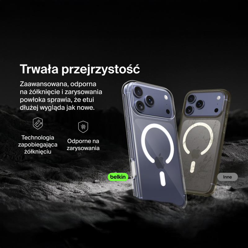 Belkin Etui na iPhone 17 Pro Max magnetyczne, przezroczyste
