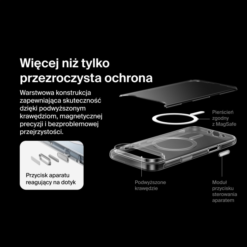 Belkin Etui na iPhone Air magnetyczne, przezroczyste