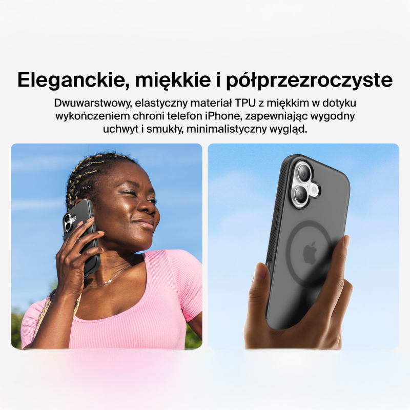 Belkin Etui na iPhone 17 magnetyczne, żebrowane, czarne