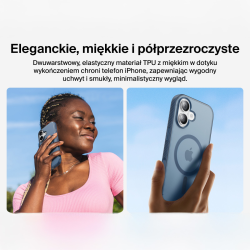 Belkin Etui na iPhone 17 magnetyczne, żebrowane, granatowe