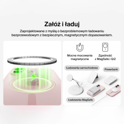 Belkin Etui na iPhone 17 magnetyczne, żebrowane, różowe