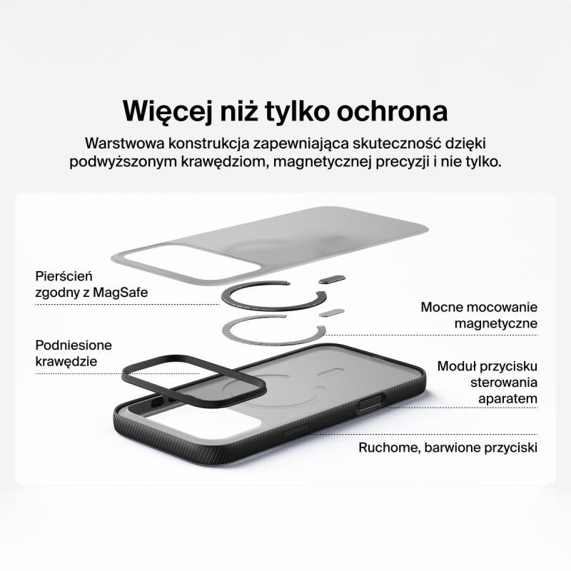 Belkin Etui na iPhone 17 Pro magnetyczne, żebrowane, czarne
