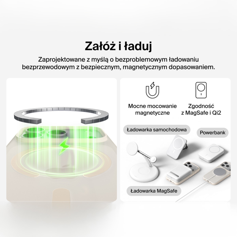 Belkin Etui na iPhone 17 Pro magnetyczne, żebrowane, piaskowe