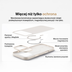 Belkin Etui na iPhone 17 Pro magnetyczne, żebrowane, piaskowe