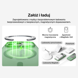 Belkin Etui na iPhone 17 Pro magnetyczne, żebrowane, pistacjowe