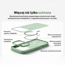 Belkin Etui na iPhone 17 Pro magnetyczne, żebrowane, pistacjowe