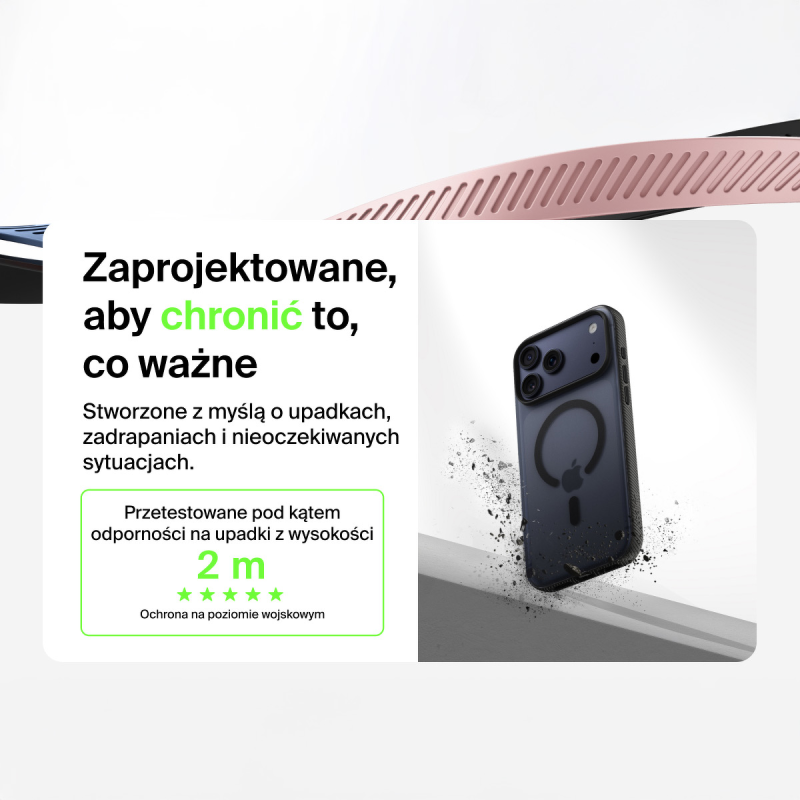 Belkin Etui na iPhone 17 Pro Max magnetyczne, żebrowane, czarne