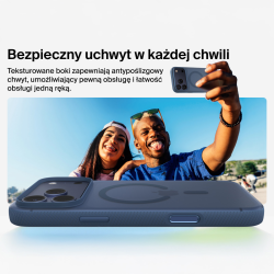 Belkin Etui na iPhone 17 Pro Max magnetyczne, żebrowane, granatowe
