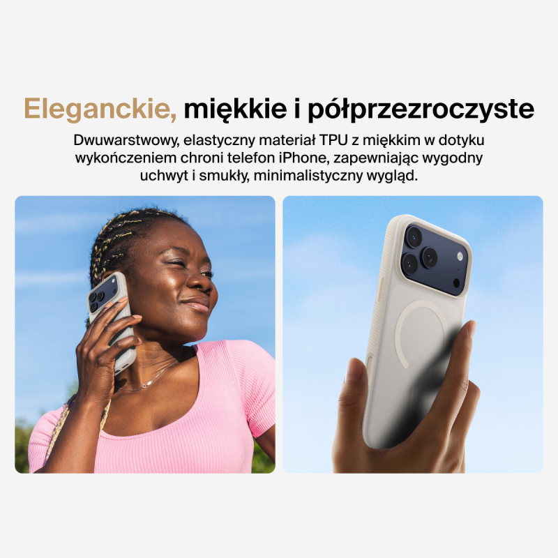 Belkin Etui na iPhone 17 Pro Max magnetyczne, żebrowane, piaskowe