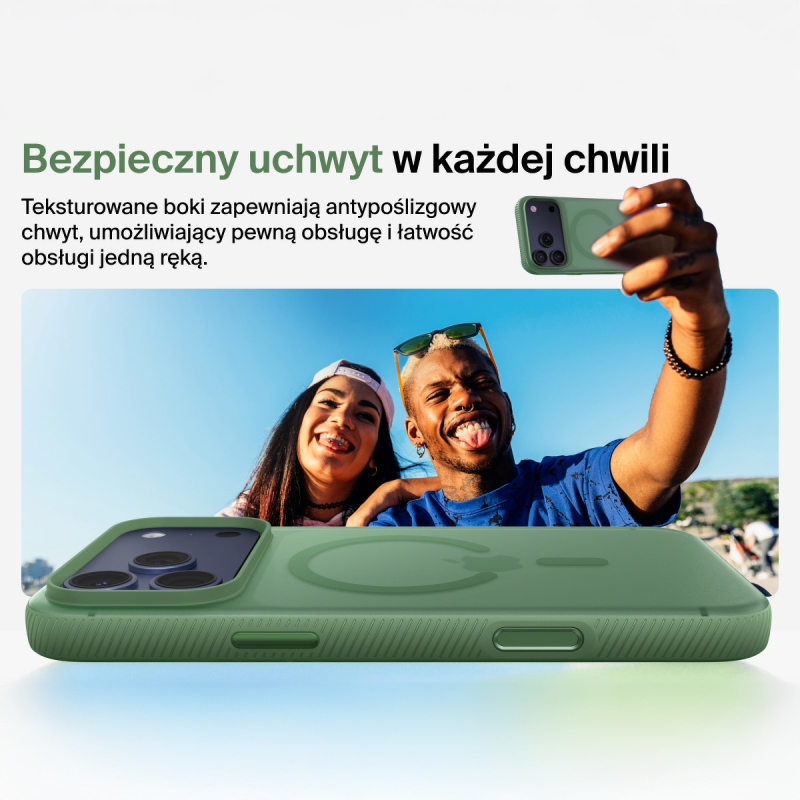 Belkin Etui na iPhone 17 Pro Max magnetyczne, żebrowane, pistacjowe