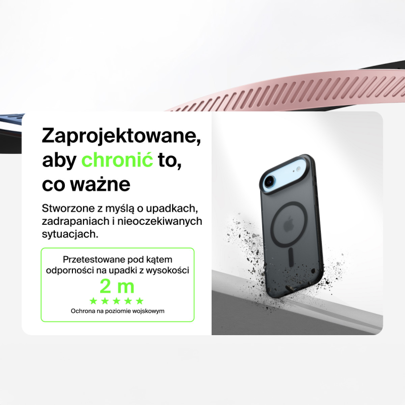 Belkin Etui na iPhone Air magnetyczne, żebrowane, czarne