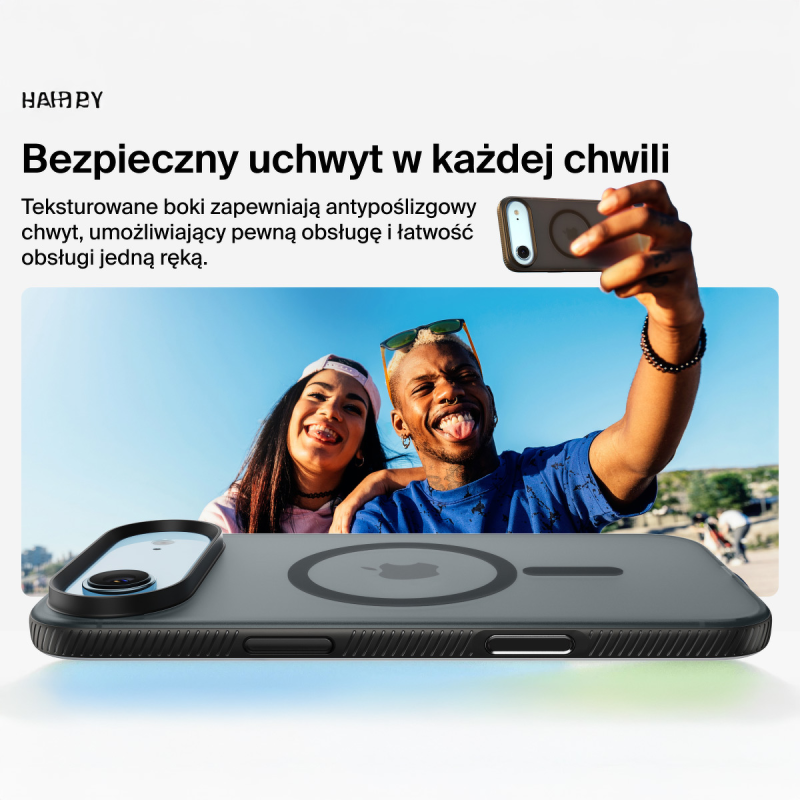Belkin Etui na iPhone Air magnetyczne, żebrowane, czarne