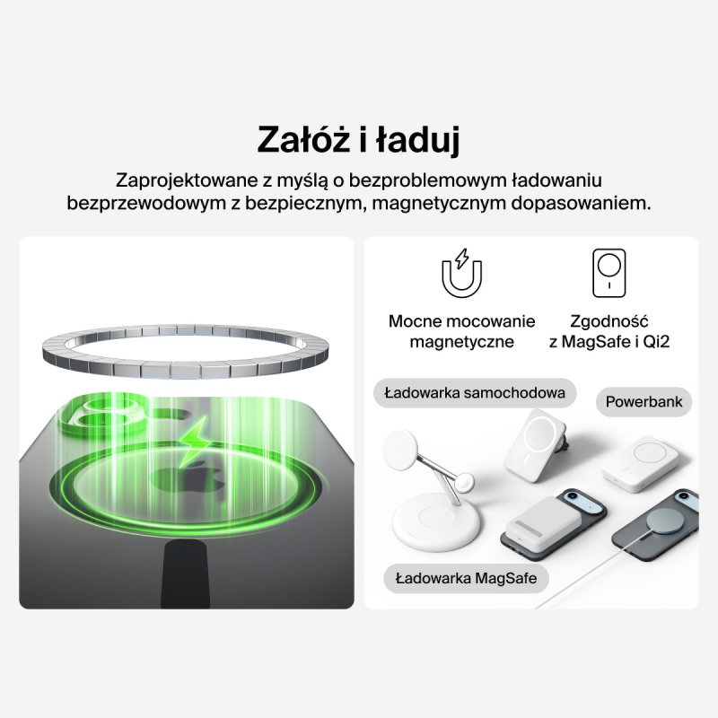 Belkin Etui na iPhone Air magnetyczne, żebrowane, czarne