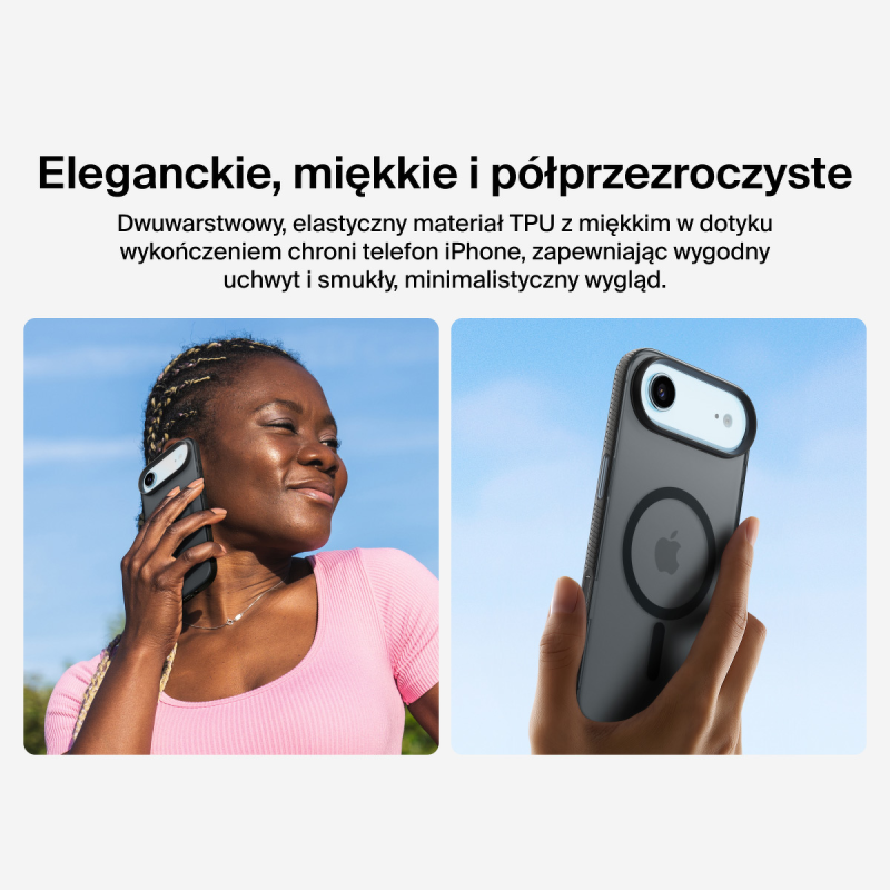 Belkin Etui na iPhone Air magnetyczne, żebrowane, czarne