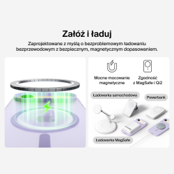 Belkin Etui na iPhone Air magnetyczne, żebrowane, lawendowe